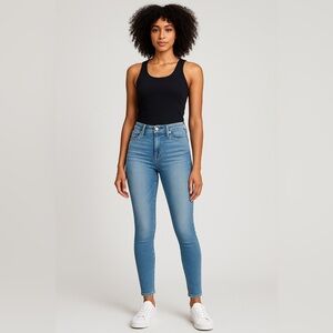 7 For All Mankind b(air) High Waist Skinny Jeans Size 27 Blue